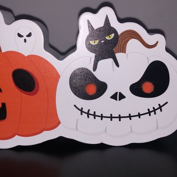 Pumpkin skull and black cat Halloween deskdecoration  house festive decor - Picture 6 of 10